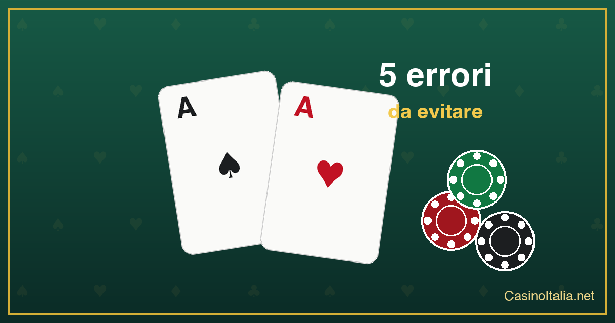 Assi e fiches con il titolo 5 errori da evitare